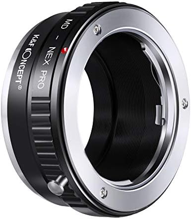 K&F המושג עדשת הר מתאם עבור Minolta MD MC עדשה Sony NEX E-Mount של המצלמה עם מחצלות לכה עיצוב מתאים של Sony NEX-3 NEX-3C
