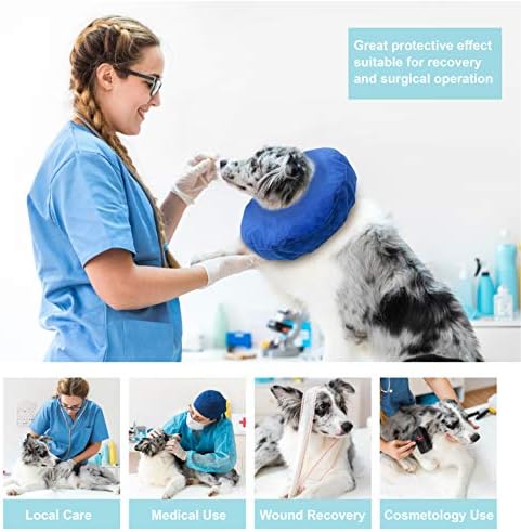 מעבדה 29 מתנפח כלב קולר הכלב ניתוח שחזור צווארון רך חרוט על כלבים וחתולים רחיץ לנשוך, לשרוט עמיד