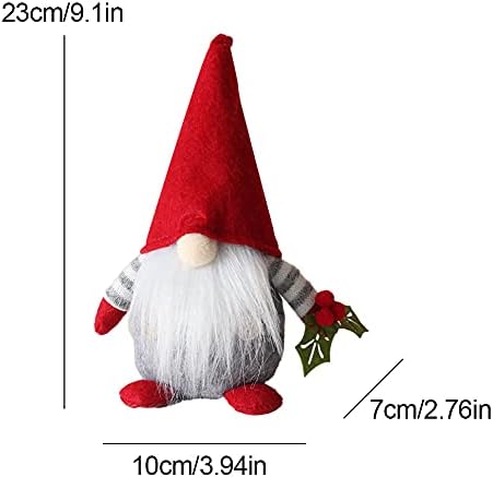 חג המולד קטיפה גמדים וקישוטי פנים דובדבן בובות, קישוטים בעבודת יד סנטה Gnome קטיפה בובה פסלון חג המולד Gonk עבור חג