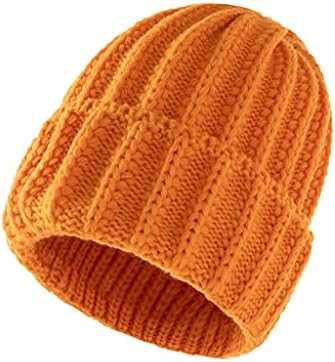 ESXAZ 2 יח ' הסתיו והחורף יוניסקס חם סרוגים כיפה Hat מוצק צבע Acrylicmen, נשים, כובעים סרוגים (צבע : D, גודל : 22 *