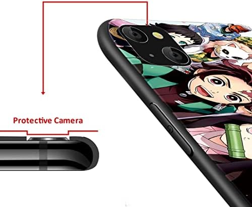 מקרה טלפון תואם עם iPhone 13 Pro (2021), אנימה DS תבנית עיצוב זכוכית מחוסמת הכיסוי האחורי טלפון המקרים 6.1 אינץ ' 5G