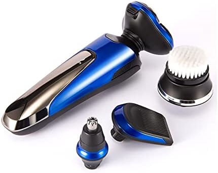 WXLBHD 4 ב 1 גילוח חשמלית לגברים ערכת טיפוח עם רוטרי גילוח שיער גוזם האף, תצוגת LED, עמיד למים יבש רטוב גילוח & נטענת