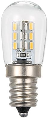 Lixada הובלת מקרר אור הנורה של המקרר מנורת הנורה E12 הנורה בסיס שקע בעל מקפיא התקרה הביתה הדלקת המנורה - לבן חם/לבן