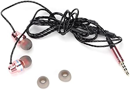 Diydeg Wired אוזניות, כבד בס מתכת ארגונומית משולבת קווית ב‑האוזן אוזניות עם מיקרופון עבור MP3 עבור טלפונים חכמים עבור
