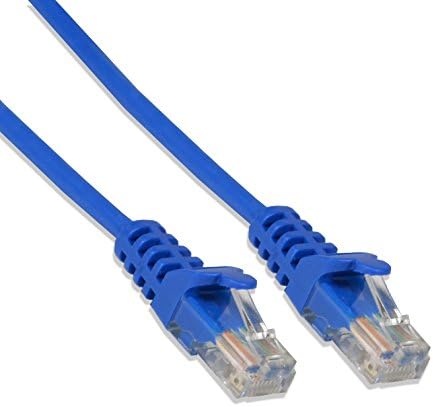 2FT Cat6 UTP רשת Ethernet תיקון כבל RJ45 LAN חוט כחול (25 Pack)