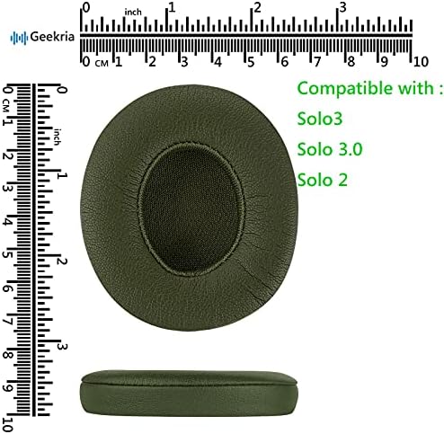 Geekria QuickFit חלבון עור החלפת כריות אוזניים B Solo3, S0lO 3.0 אלחוטית (A1796) אוזניות Earpads, אוזן אוזניות כרית