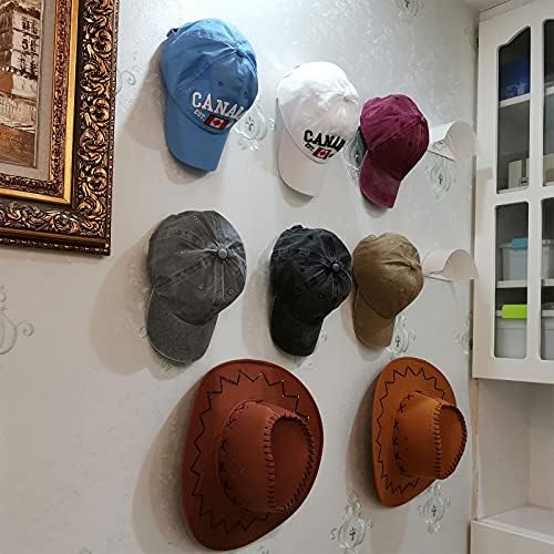 LUOLAO לכובעים על הקיר, כובע בעל מארגן עבור בייסבול בוקרים כובעים, 10-Pack כובע אחסון קולב, לשמור כובע צורה, ללא נזק